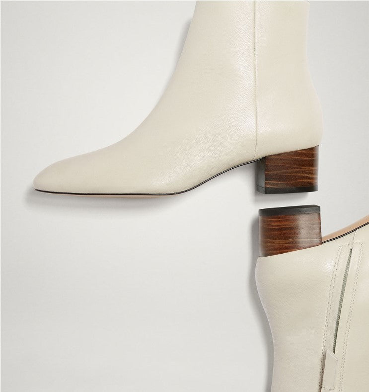 Zipper Ankle Boots Md Women’s Full Leather Shoes