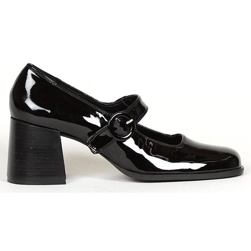 Mary Jane Shoes Women’s New One Word Buckle Chunky High Heels