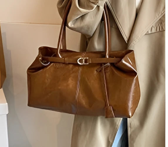 New Autumn And Winter Versatile Shoulder Underarm Bag - Brown