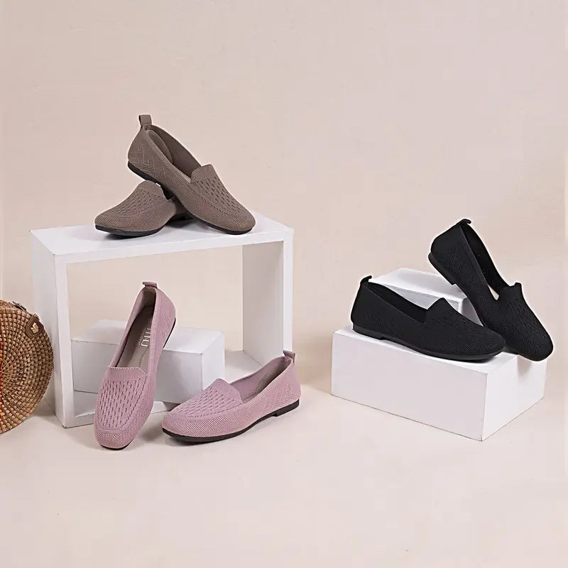 Women's Premium Breathable Knit Loafers - Paternora