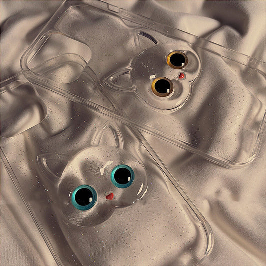 Compatible with Apple , Three-dimensional Cat Epoxy Protective Cover