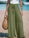 Fashion Fake Drawstring Wide-Leg Pants for Women - Paternora