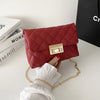 All-match Diamond Plaid Embroidered Women&#39;s Twist Lock Bag - Paternora