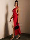 Luxe Backless Slit Maxi Dress
