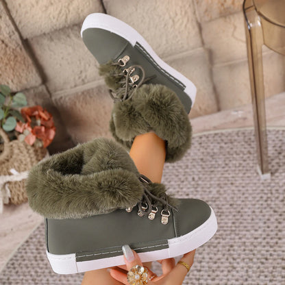 Ayrenix™ Chic Winter Ankle Boots - Green / 36
