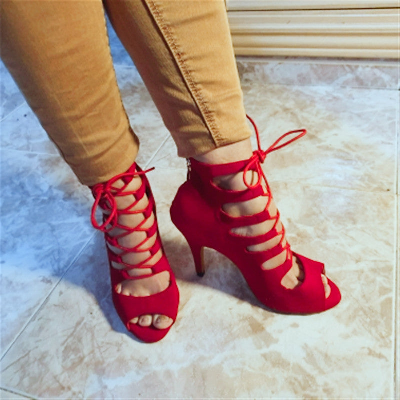 Ladies Mid-High-Heel Soft-Soled Comfortable Dancing Shoes