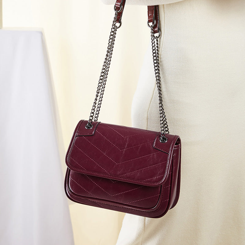 Bag Women Bag Cowhide Shoulder Bag Women - Paternora