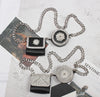 Mini Crossbody Bag With Sparkling Diamonds - Paternora
