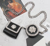 Mini Crossbody Bag With Sparkling Diamonds - Paternora