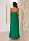 Women&#39;s Chest-wrapped Satin Maxi Dress