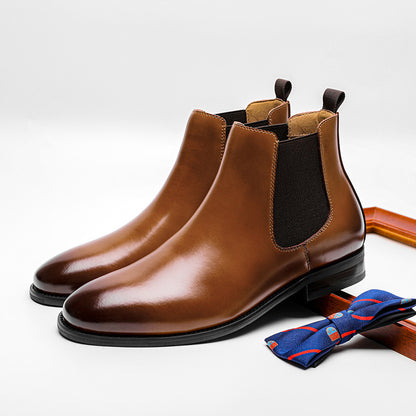 Men’s Leather Chelsea Boots | Classic Slip-On Ankle Dress Boot for Formal & Casual Wear