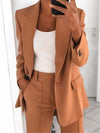 Trendy Women’s Lapel Blazer &amp; Slim Pants Set - Paternora