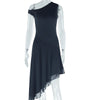 Solid Off-Shoulder Irregular Dress - Paternora