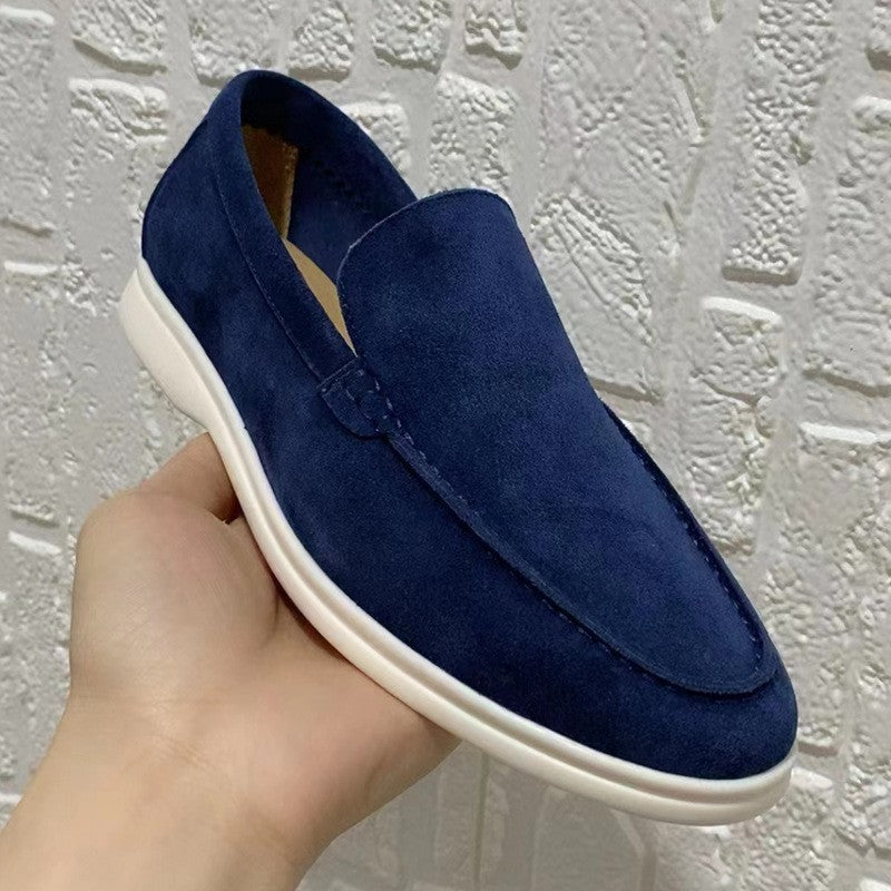 Men’s Summer Loafers Casual Flats - Dark Blue / 38
