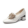Rhinestone Bow High Heel Women&#39;s Shoes - Paternora