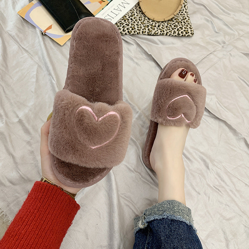 Plush slippers for women - Paternora