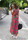 Women&#39;s Fashionable Printed Beach Dress