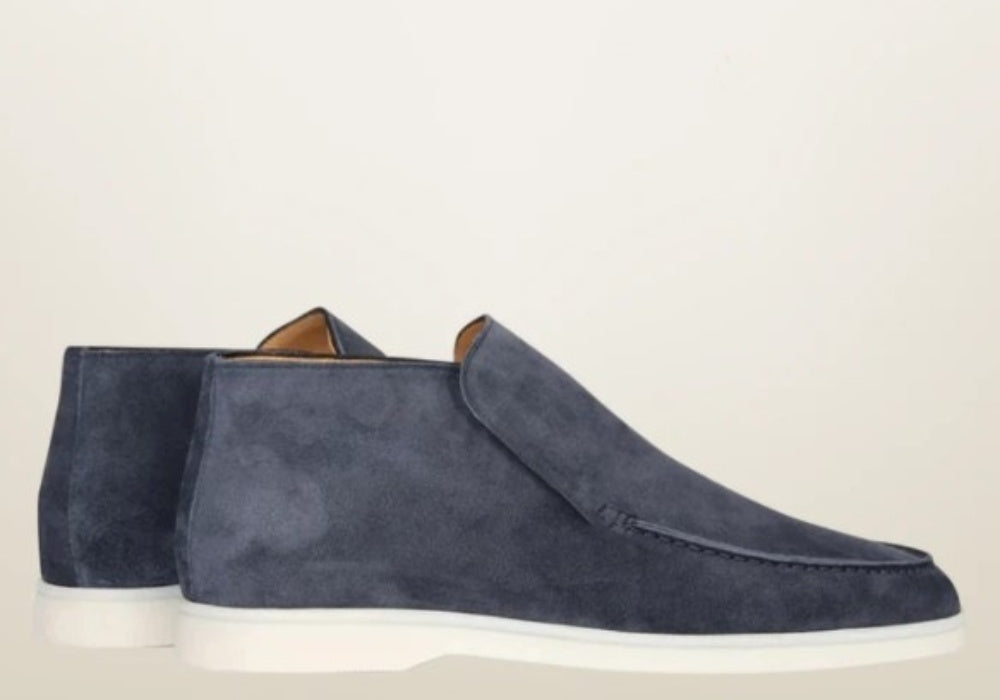 Retro Flat Ankle-length Pair Loafers - Dark grey / 42