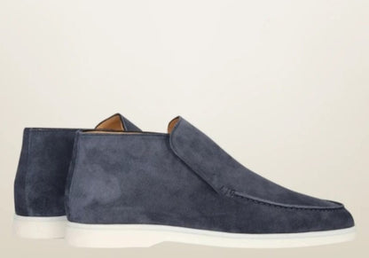 Retro Flat Ankle-length Pair Loafers - Dark grey / 42