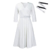 Women’s Belted Ruffled Hem Dress – Spring &amp; Summer - Paternora