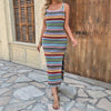 Trendy Sleeveless Stripe Dress - Paternora