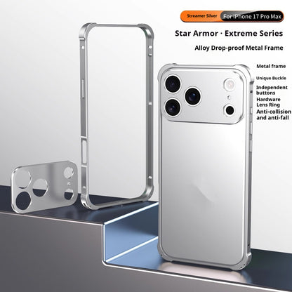 Mobile Phone Case With Seahorse Buckle And Four Corner Anti Drop Metal Frame