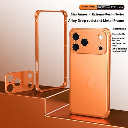 Four-corner Drop-resistant Seahorse Buckle Phone Case Metal Frame