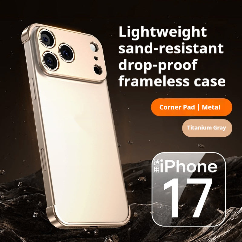 Metal Four-corner Pad For Iphone17promax Phone Case Ultra-thin Frameless Lens Protective Cover