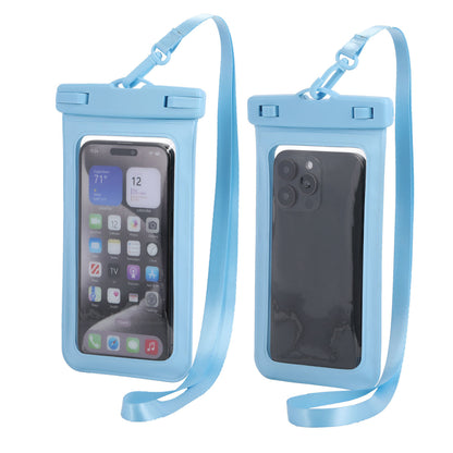 Touchscreen-Enabled Transparent Waterproof Swimming Bag With Neck Strap For Phones