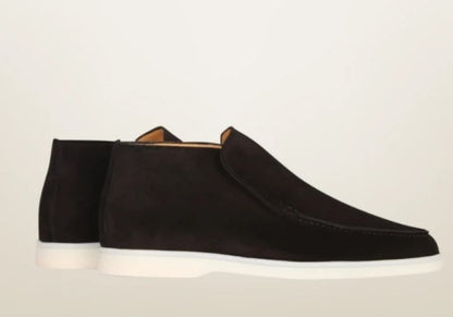 Retro Flat Ankle-length Pair Loafers - Black / 42