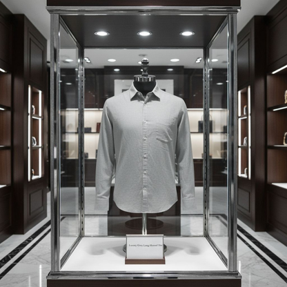 Summer New Casual Linen Shirt Men’s Loose Standing Collar