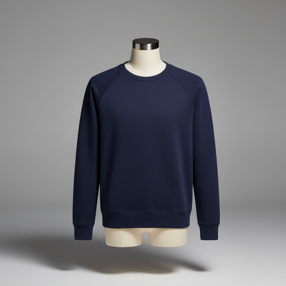 Essential Crewneck Sweatshirt | Men’s Soft Fleece Pullover - Blue / 3XL