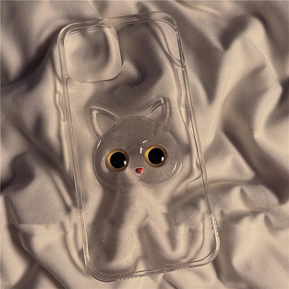 Compatible with Apple , Three-dimensional Cat Epoxy Protective Cover