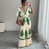 Trendy Printed Short-Sleeve Jumpsuit - Paternora