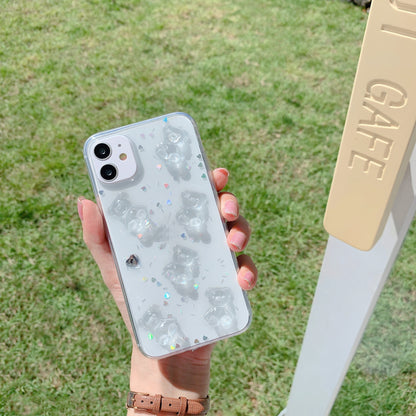 Creative Toumin Six Bears Crystal Epoxy Phone Case