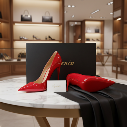 Spring And Autumn High Heels Stiletto Heel Shallow Mouth - Red / 35