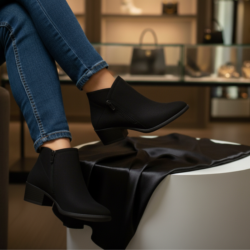 Women’s Suede pointed thick heel boots