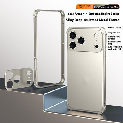 Four-corner Drop-resistant Seahorse Buckle Phone Case Metal Frame