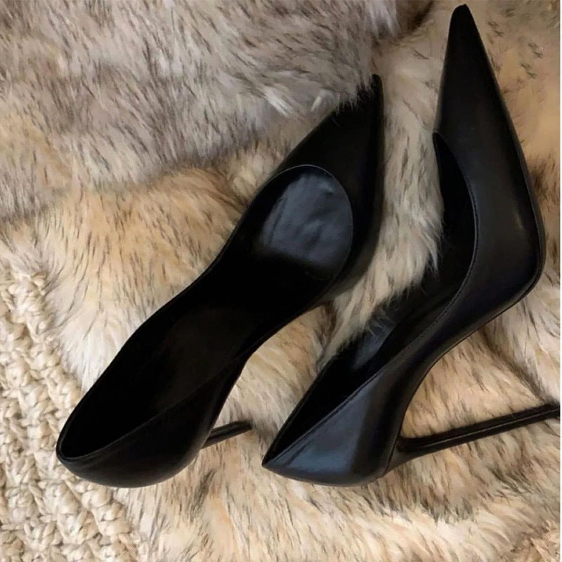 Hotel Work Shoes Women’s Black High Heels Stiletto Heel