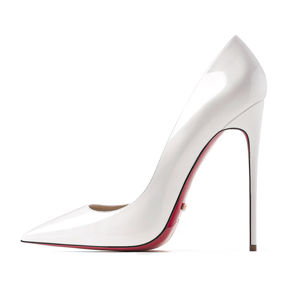 12cm high heels pointed toe stiletto shoes - White / 37