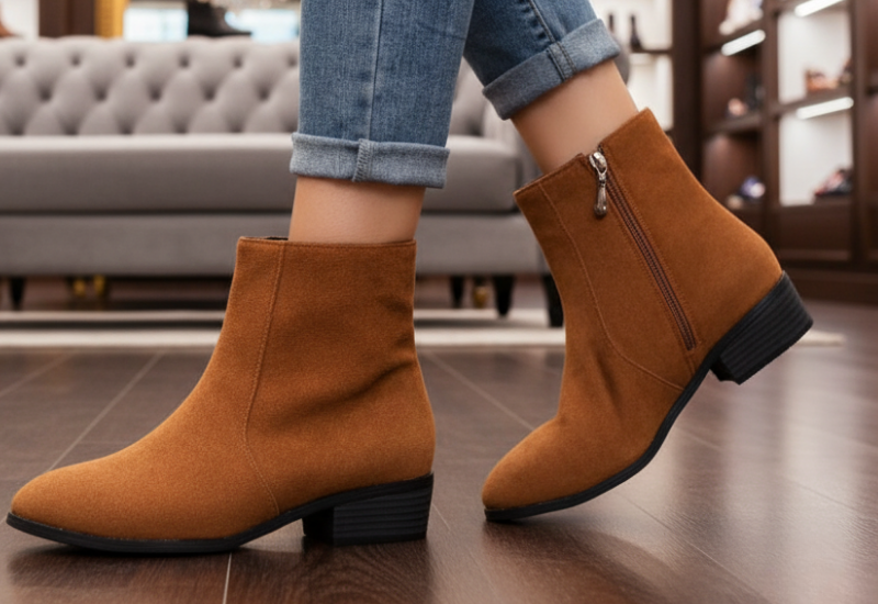 Suede Dr Martens Chunky Heel Short Women’s Boots