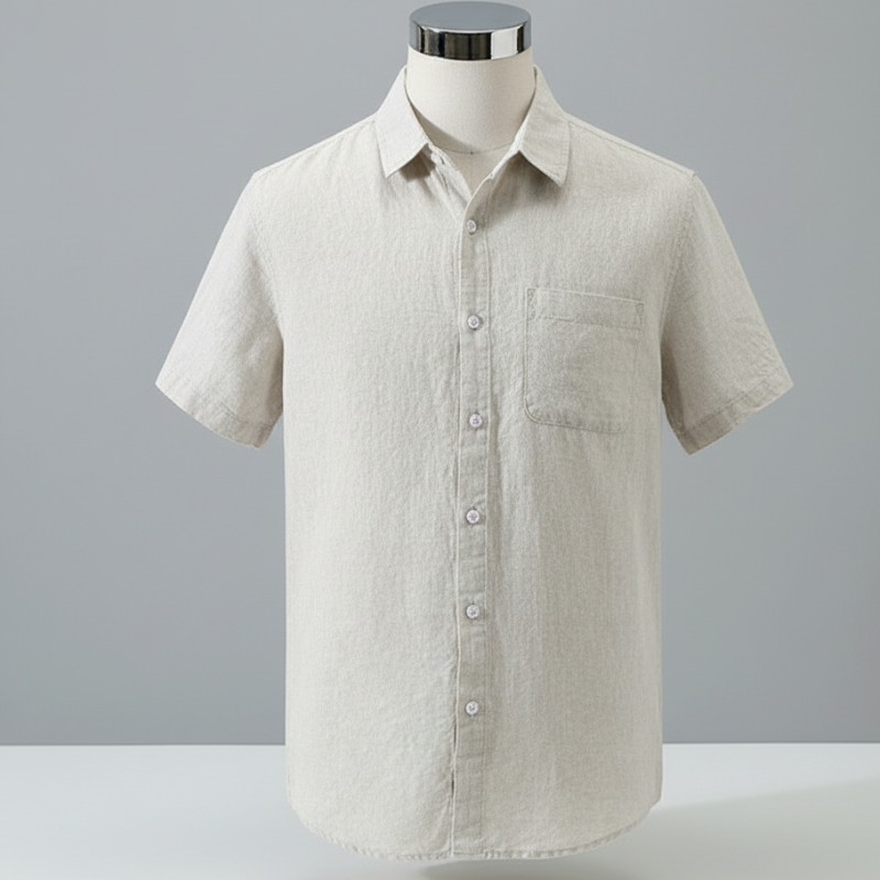 Linen Shirt Men’s Long Sleeve Loose Thin Casual