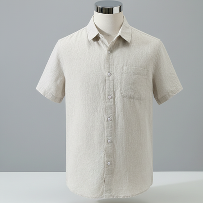 Linen Shirt Men’s Long Sleeve Loose Thin Casual