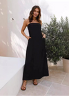 Women&#39;s Chest-wrapped Satin Maxi Dress