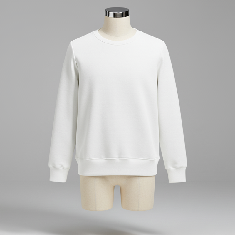 Essential Crewneck Sweatshirt | Men’s Soft Fleece Pullover - White / XXL
