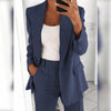 Trendy Women’s Lapel Blazer &amp; Slim Pants Set - Paternora