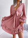 Sexy V-Neck Lace-Up A-Line Beach Dress - Paternora