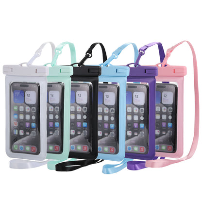 Touchscreen-Enabled Transparent Waterproof Swimming Bag With Neck Strap For Phones