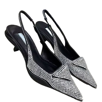 Women’s High And Low Heel Toe Sandals High Heel Pointed Toe 3cm