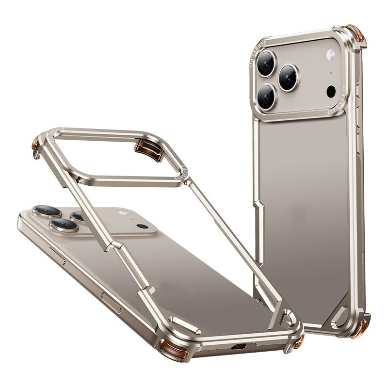 Suitable For 1716promax Seahorse Buckle Frame With Lens Phone Case 15 Metal